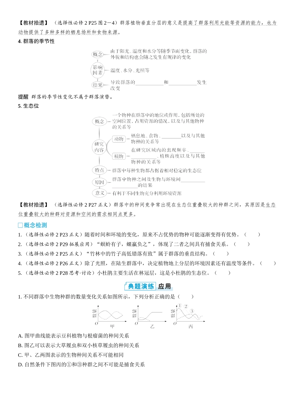 2026年三维设计一轮高中总复习生物学生用-第47讲　群落的结构.docx_第3页
