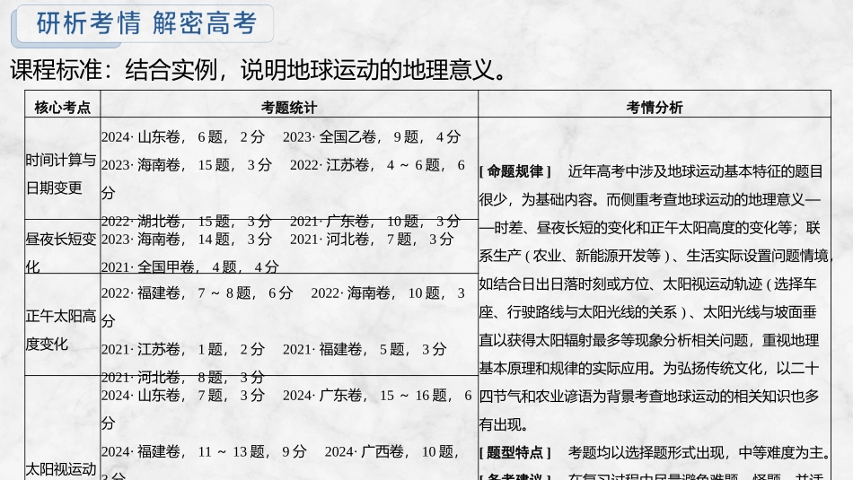 2026版创新设计高考总复习地理中图版复习讲义课件-第7课时　地球自转特征与地转偏向力.pptx_第2页