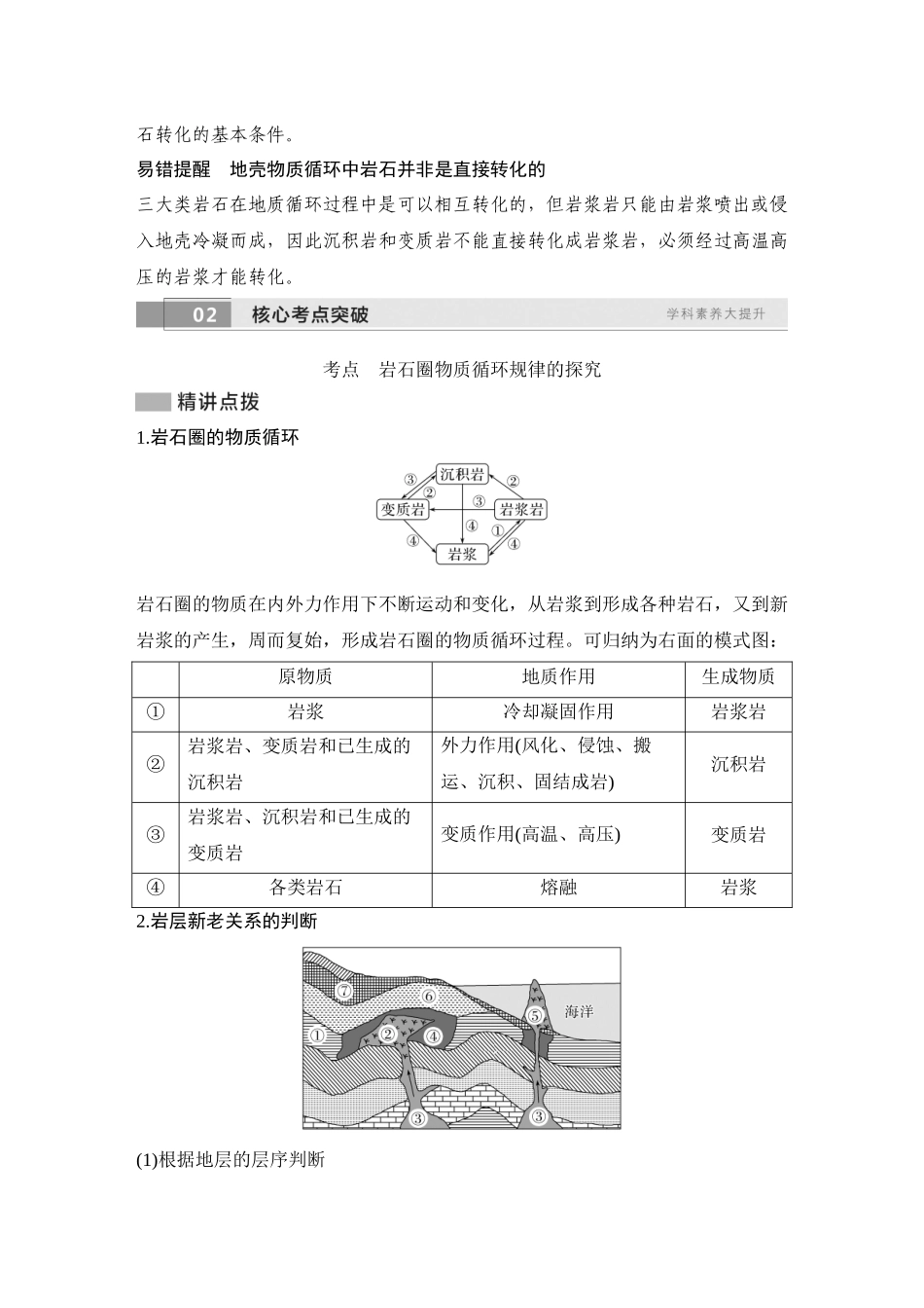 2026版创新设计高考总复习地理中图版教师用-第15课时　岩石圈的物质组成及循环.docx_第3页
