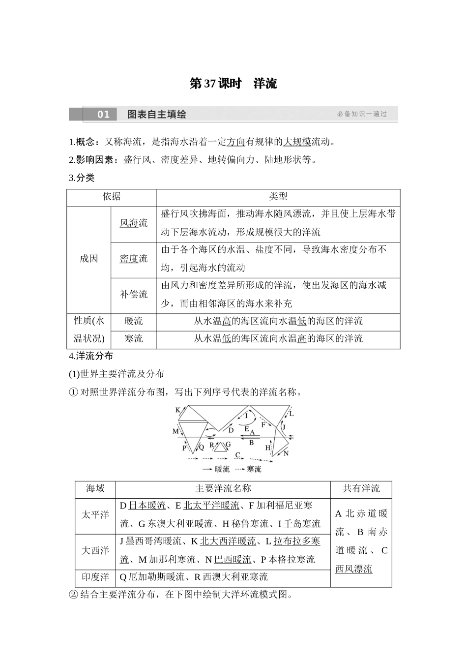 2026版创新设计高考总复习地理中图版教师用-第37课时　洋流.docx_第1页