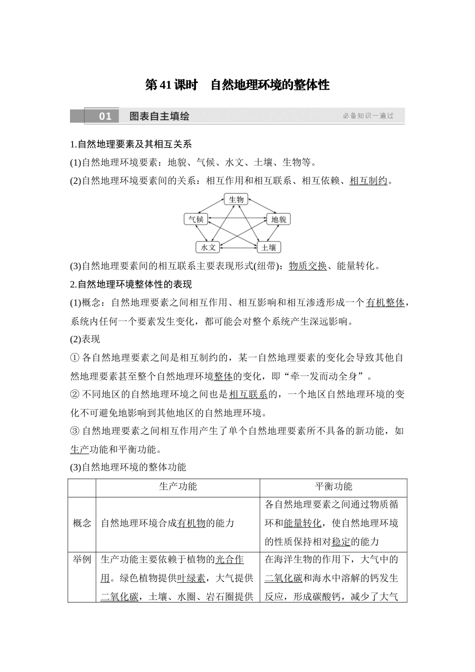 2026版创新设计高考总复习地理中图版教师用-第41课时　自然地理环境的整体性.docx_第1页