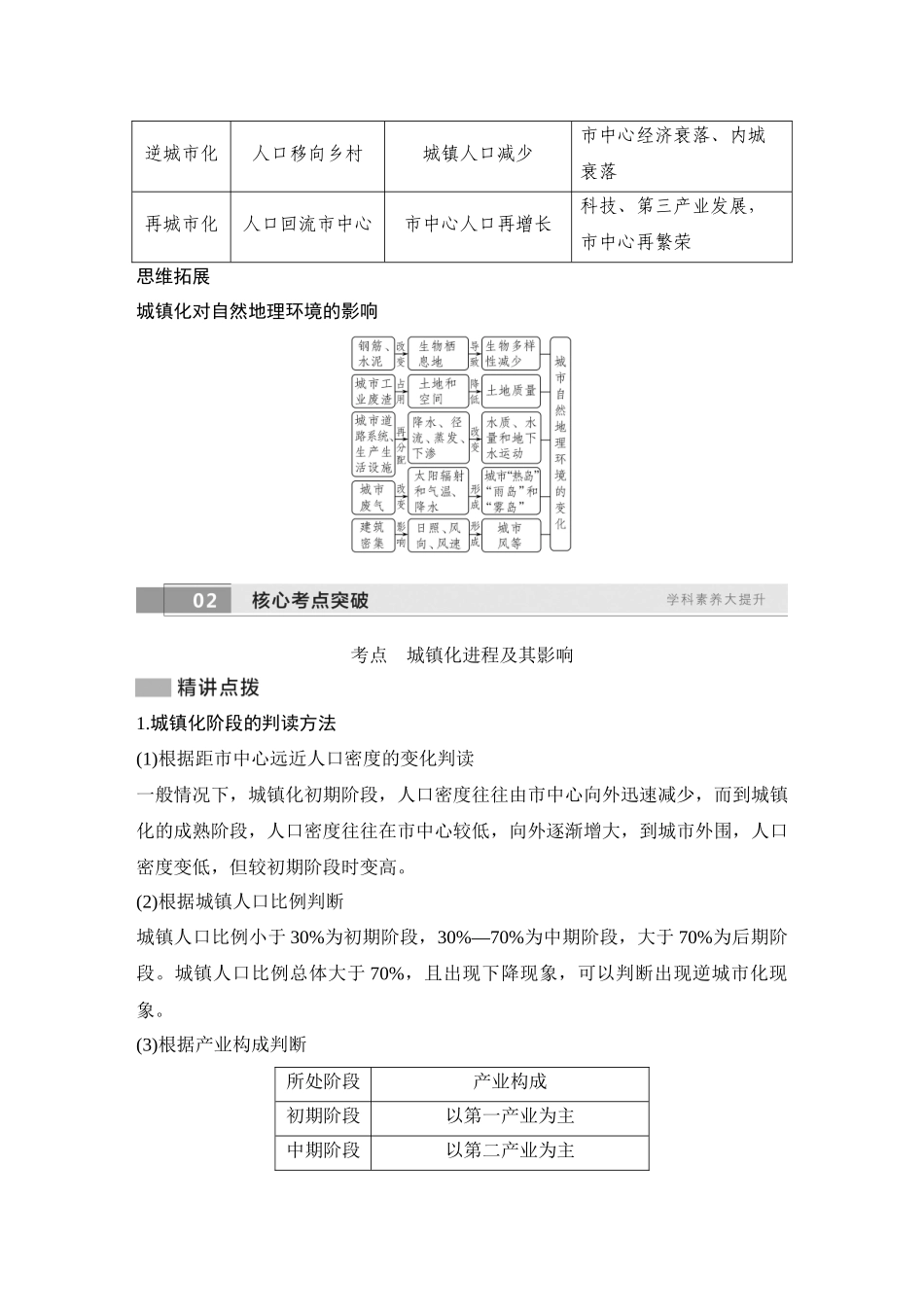 2026版创新设计高考总复习地理中图版教师用-第51课时　不同地区城镇化的过程和特点.docx_第3页