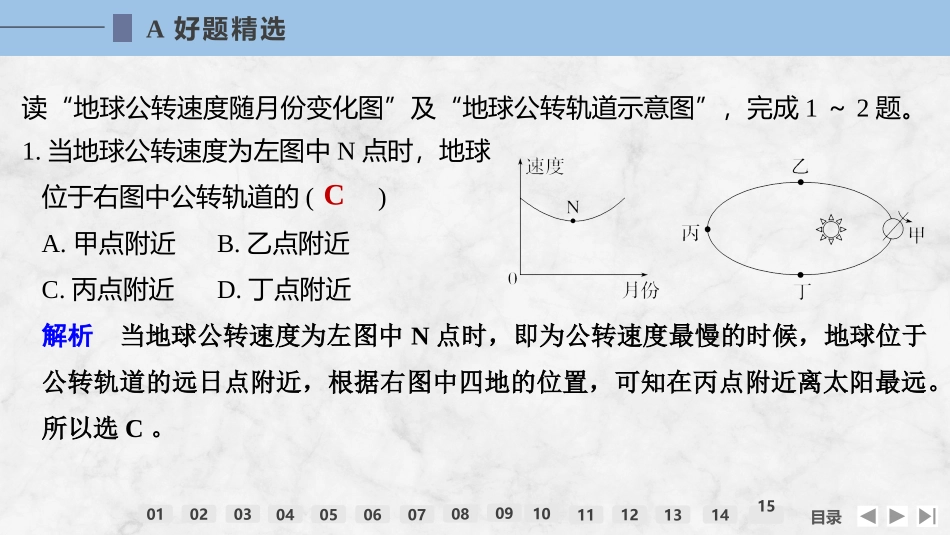 2026版创新设计高考总复习地理中图版强化练课件-强化练10　地球公转特征与黄赤交角.pptx_第2页