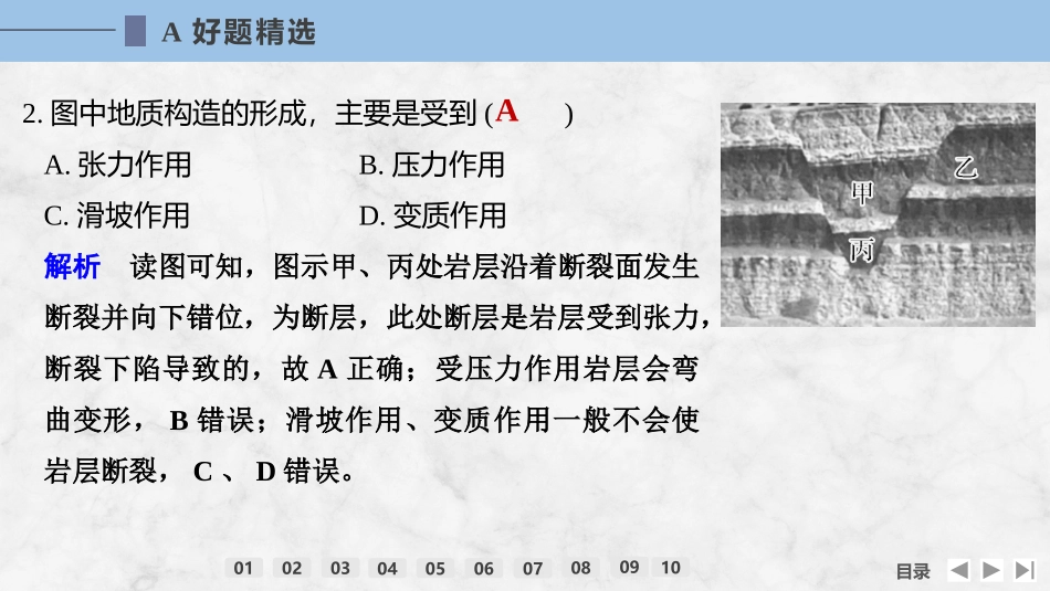 2026版创新设计高考总复习地理中图版强化练课件-强化练13　地质构造与地貌.pptx_第3页