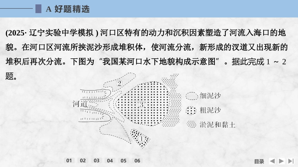 2026版创新设计高考总复习地理中图版强化练课件-强化练18　流水堆积地貌.pptx_第2页