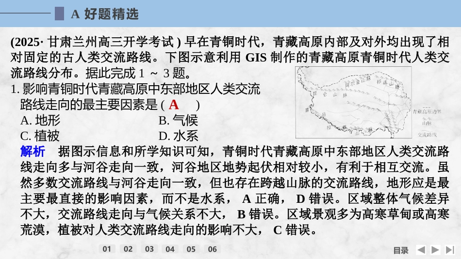 2026版创新设计高考总复习地理中图版强化练课件-强化练22　地表形态与人类活动的关系.pptx_第2页