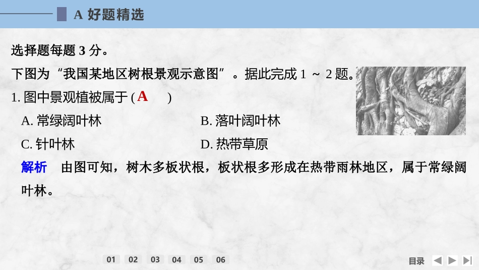 2026版创新设计高考总复习地理中图版强化练课件-强化练39　植被与自然环境的关系.pptx_第2页