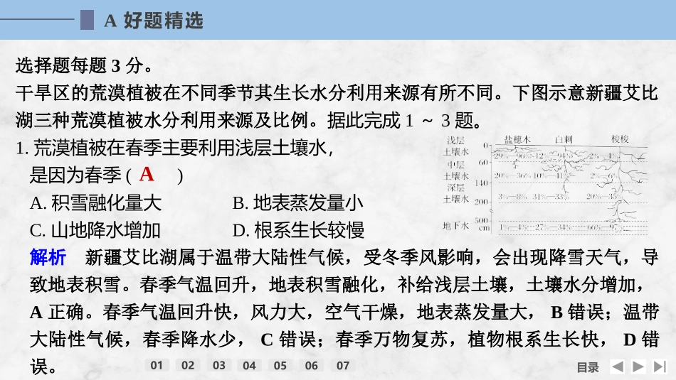 2026版创新设计高考总复习地理中图版强化练课件-强化练41　自然地理环境的整体性.pptx_第2页