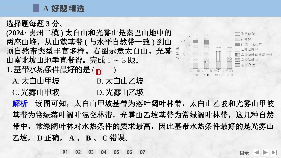 2026版创新设计高考总复习地理中图版强化练课件-强化练43　垂直分异规律.pptx_第2页