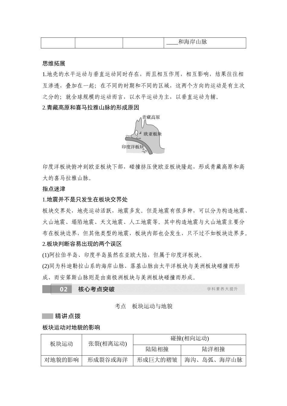2026版创新设计高考总复习地理中图版学生用-第14课时　板块构造与地貌.docx_第2页