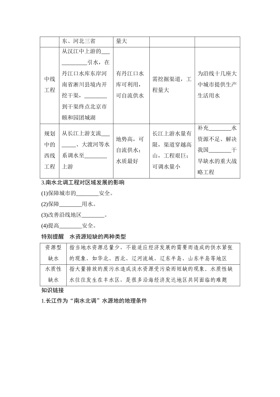 2026版创新设计高考总复习地理中图版学生用-第71课时　南水北调对区域发展的影响.docx_第2页