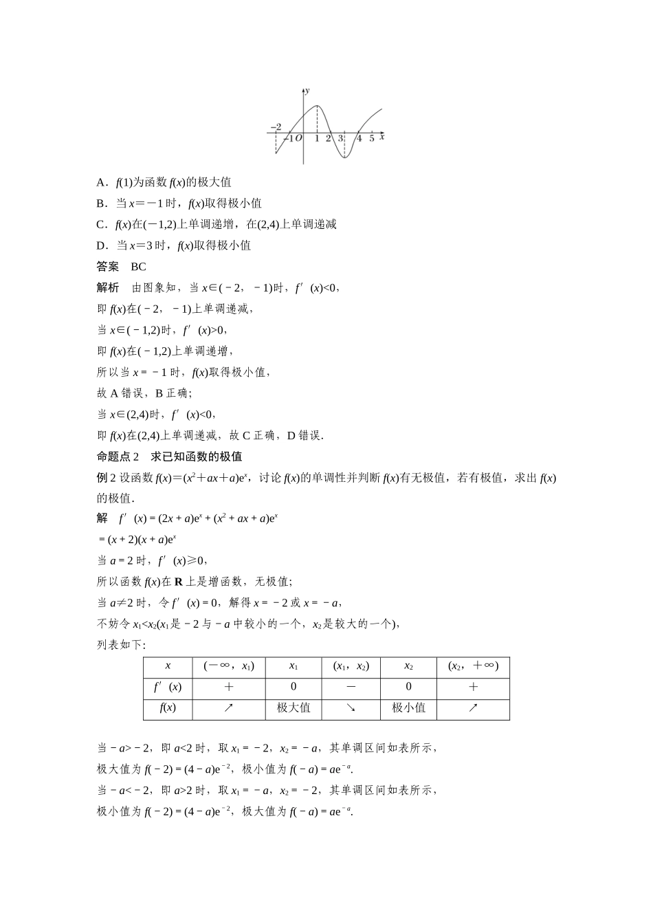 2026版创新设计高考总复习数学人教A版题库-第三章　§3.3　导数与函数的极值、最值.docx_第3页