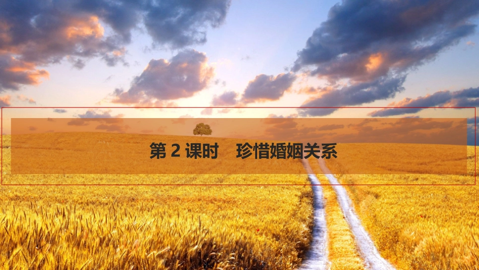 2026版创新设计高考总复习思想政治部编版复习讲义课件-第2课时　珍惜婚姻关系.pptx_第1页