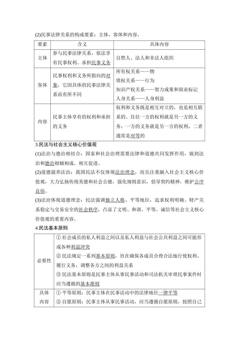 2026版创新设计高考总复习思想政治部编版教师用-第1课时　在生活中学民法用民法.docx_第3页