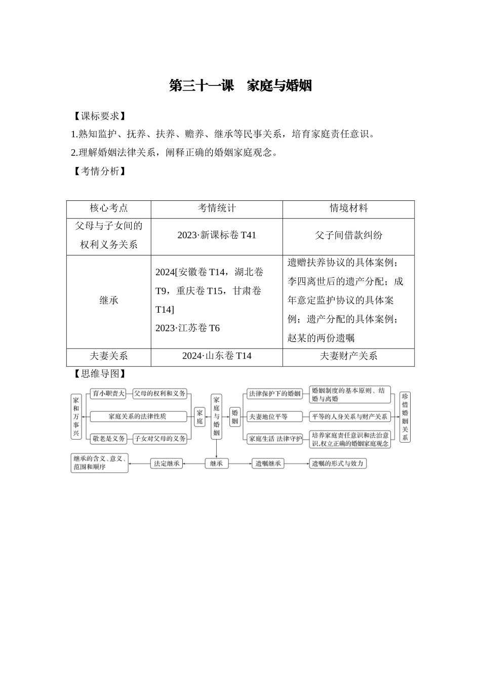 2026版创新设计高考总复习思想政治部编版学生用-第1课时　在和睦家庭中成长.docx_第1页