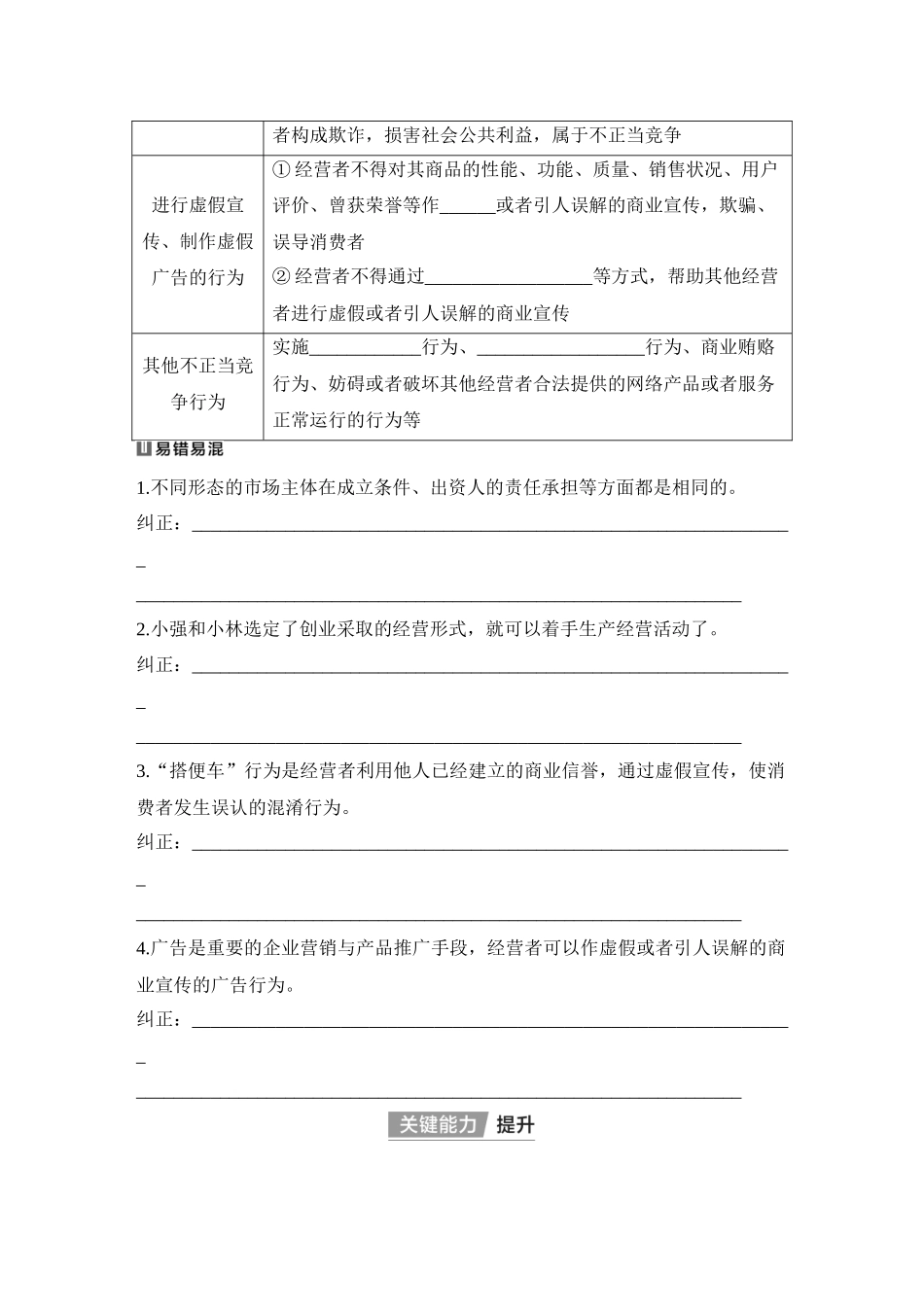 2026版创新设计高考总复习思想政治部编版学生用-第2课时　自主创业与诚信经营.docx_第2页
