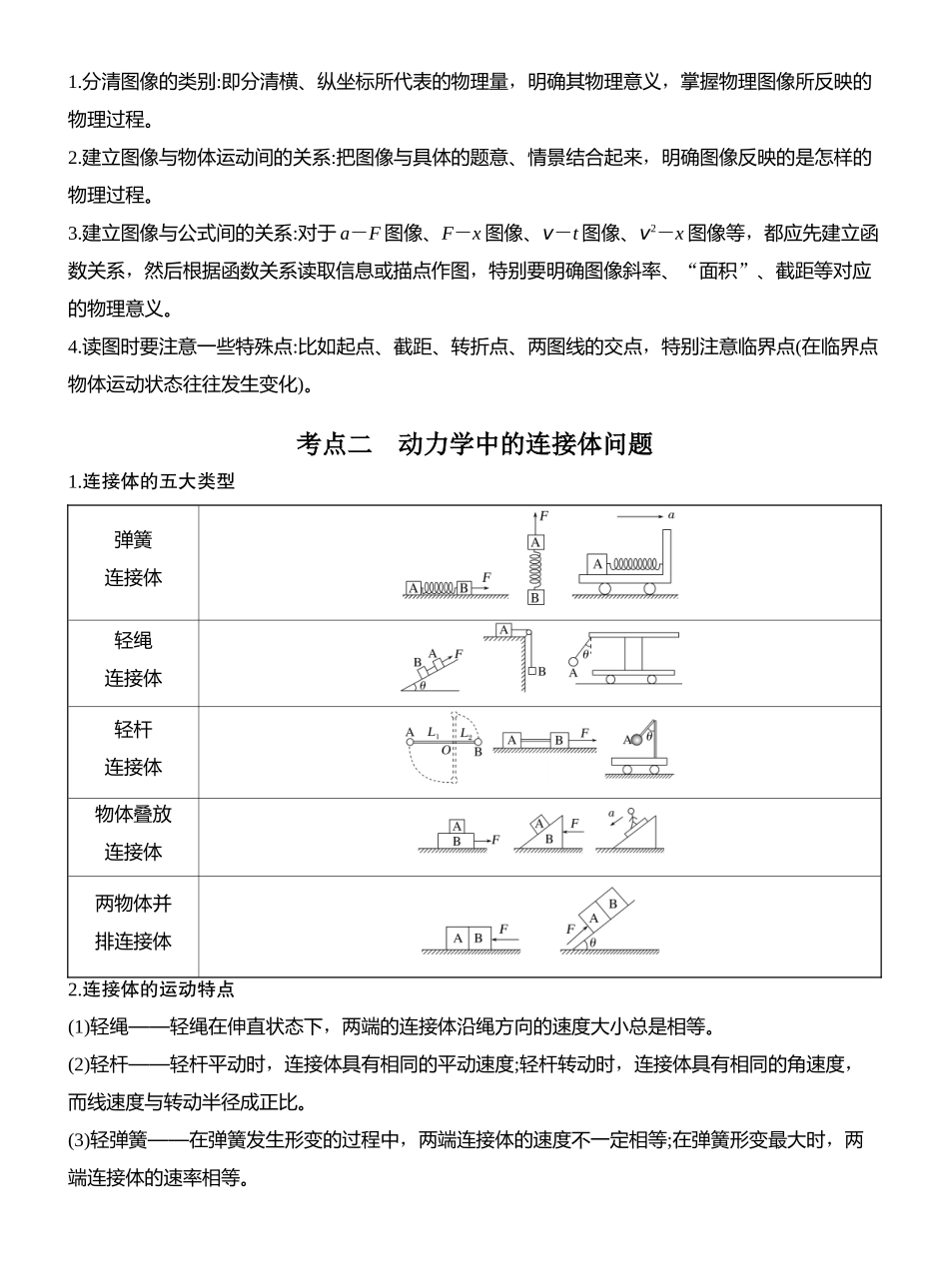 2026版创新设计高考总复习物理(人教基础版)教师用-专题强化四　牛顿运动定律的综合应用——动力学图像、连接体及临界极值问题.docx_第3页