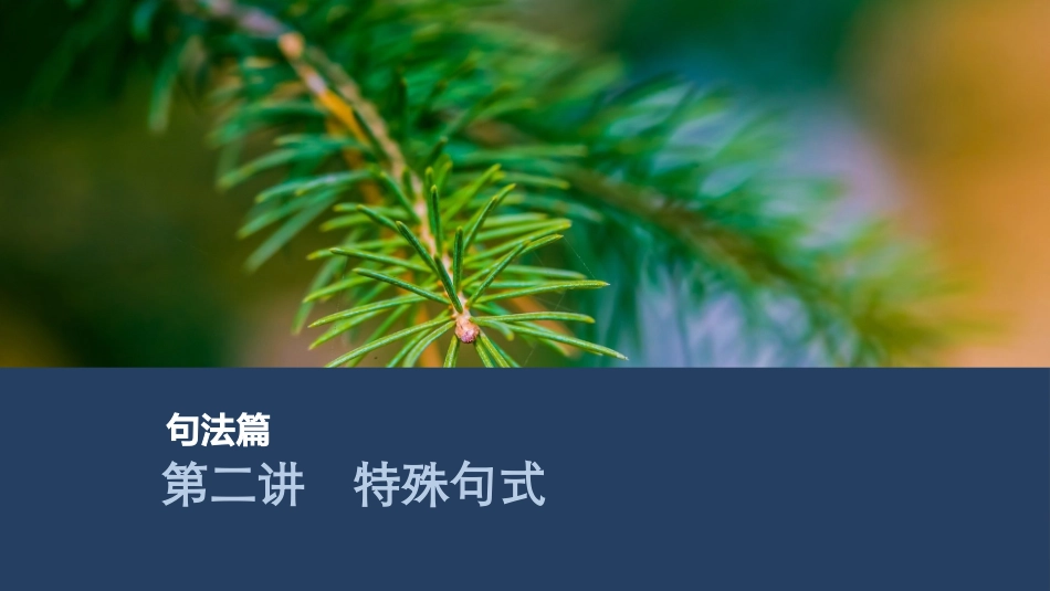 2026版创新设计高考总复习英语(外研版)课件-第二讲　特殊句式.pptx_第1页