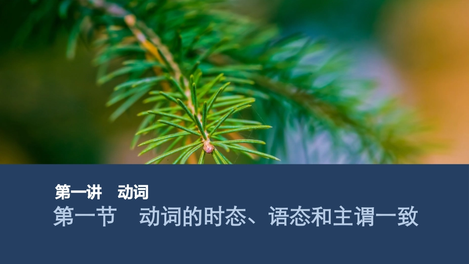 2026版创新设计高考总复习英语(外研版)课件-第一节　动词的时态、语态和主谓一致.pptx_第1页