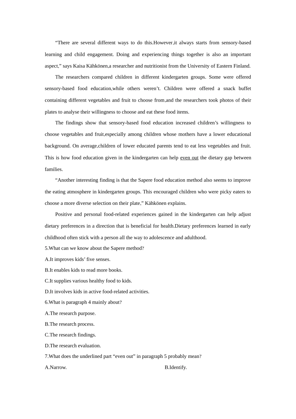 2026版创新设计高考总复习英语(外研版)课时作业-Unit 1Food for thought.docx_第3页