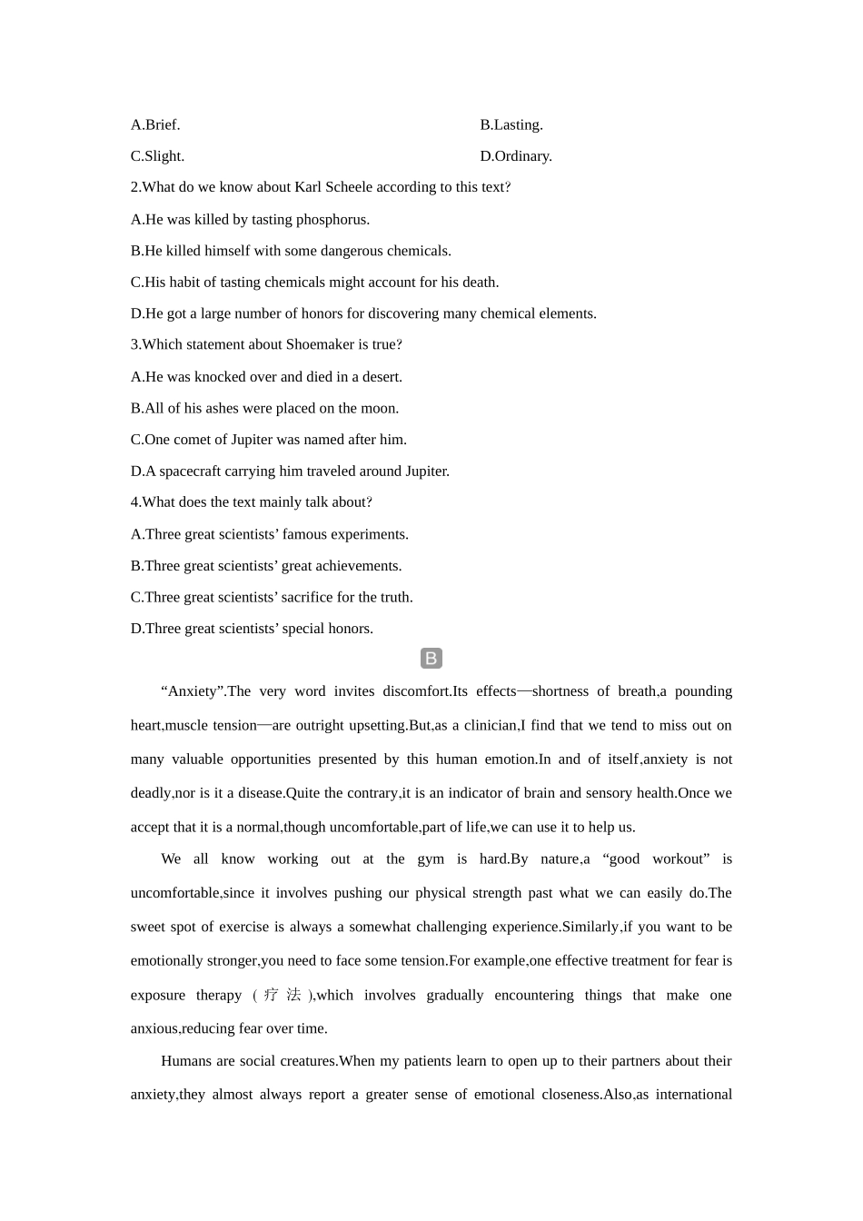 2026版创新设计高考总复习英语(外研版)课时作业-Unit 2Improving yourself.docx_第2页