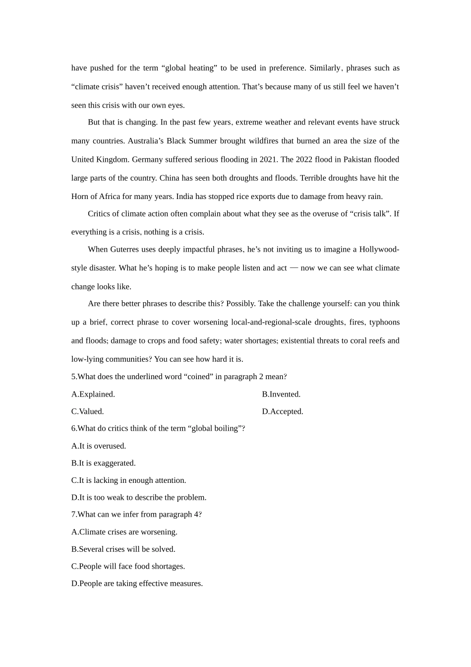 2026版创新设计高考总复习英语(外研版)课时作业-Unit 3　Times change!.docx_第3页