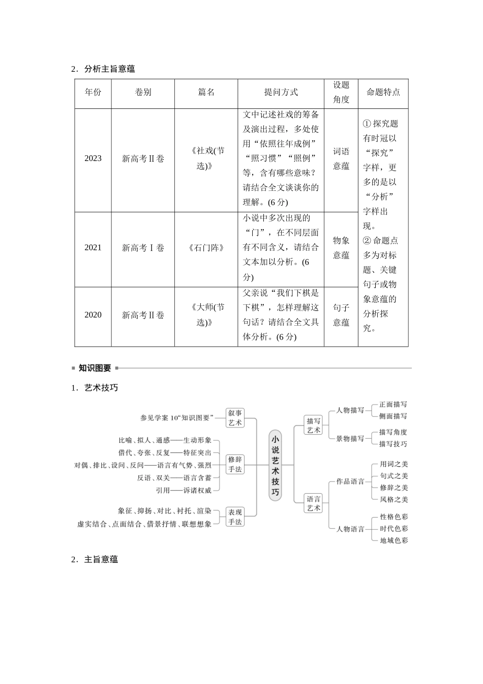 2026版创新设计高考总复习语文部编版大一轮复习讲义-板块二　学案14　赏析艺术技巧，分析主旨意蕴——精准判断，多方思考.docx_第2页
