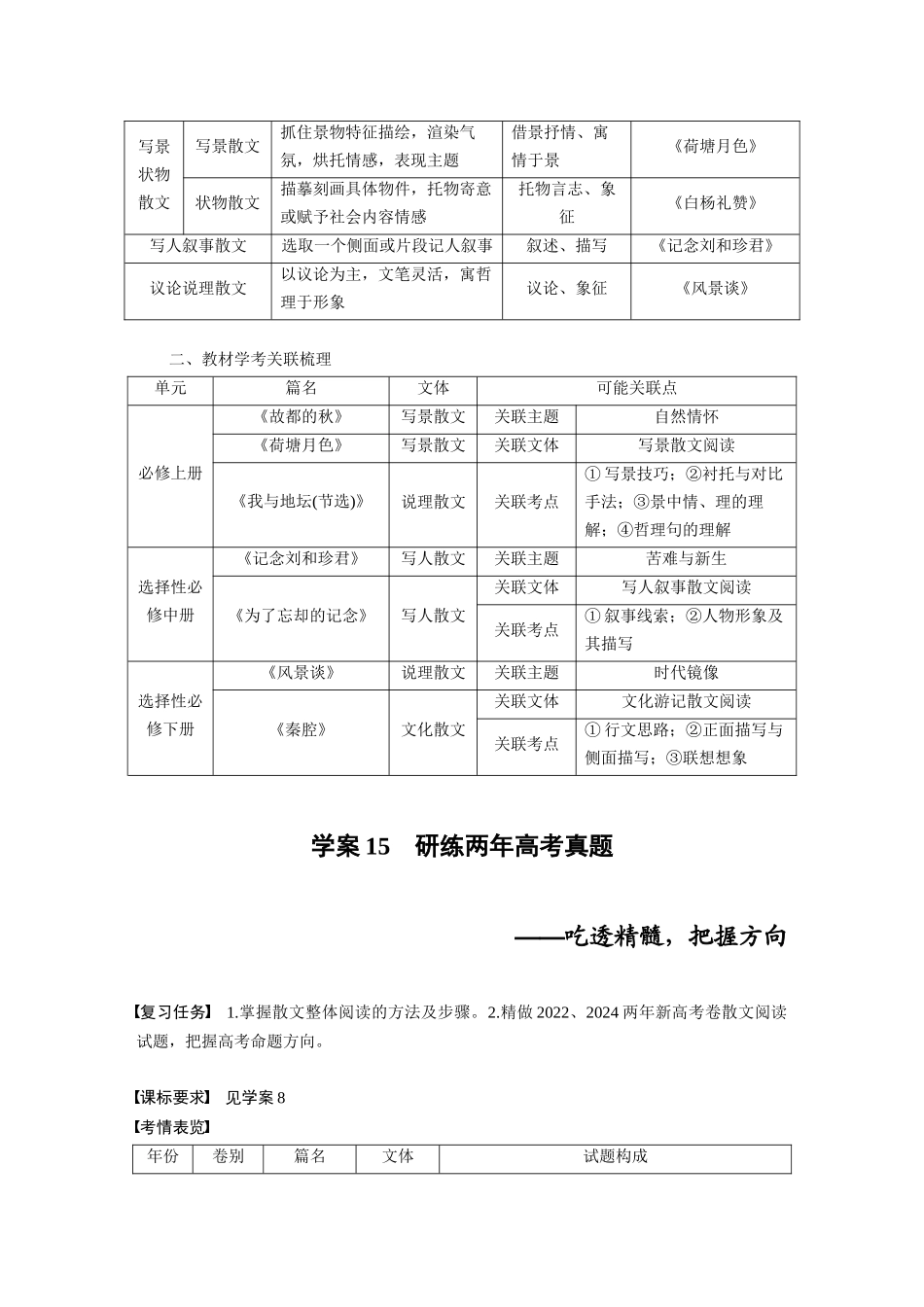 2026版创新设计高考总复习语文部编版大一轮复习讲义-板块三　学案15　研练两年高考真题——吃透精髓，把握方向.docx_第2页