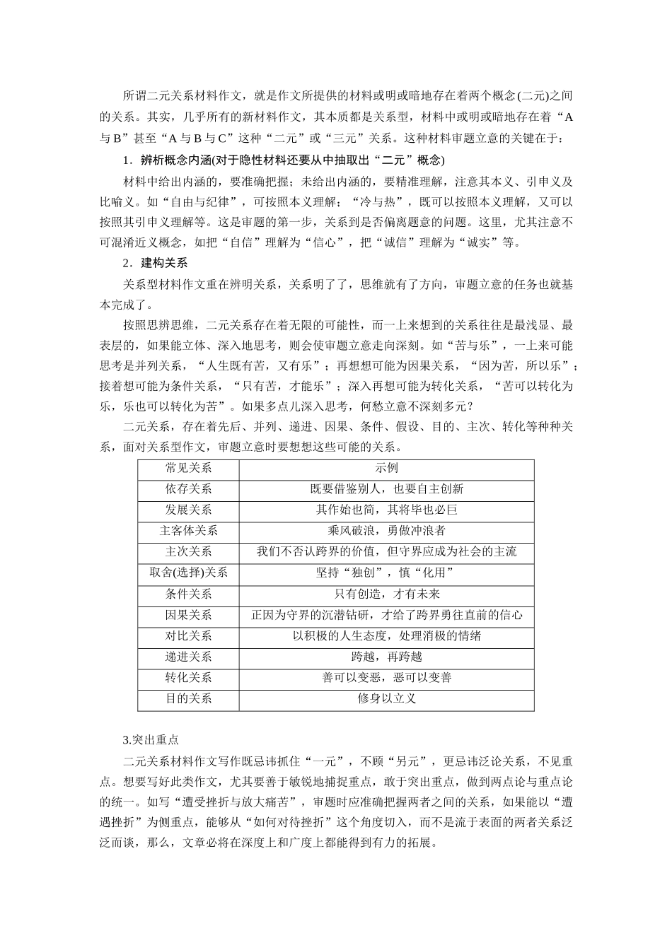 2026版创新设计高考总复习语文部编版大一轮复习讲义-板块十　学案86　思辨类(关系类与读写结合类)材料作文审题立意——明确概念，建构关系.docx_第3页