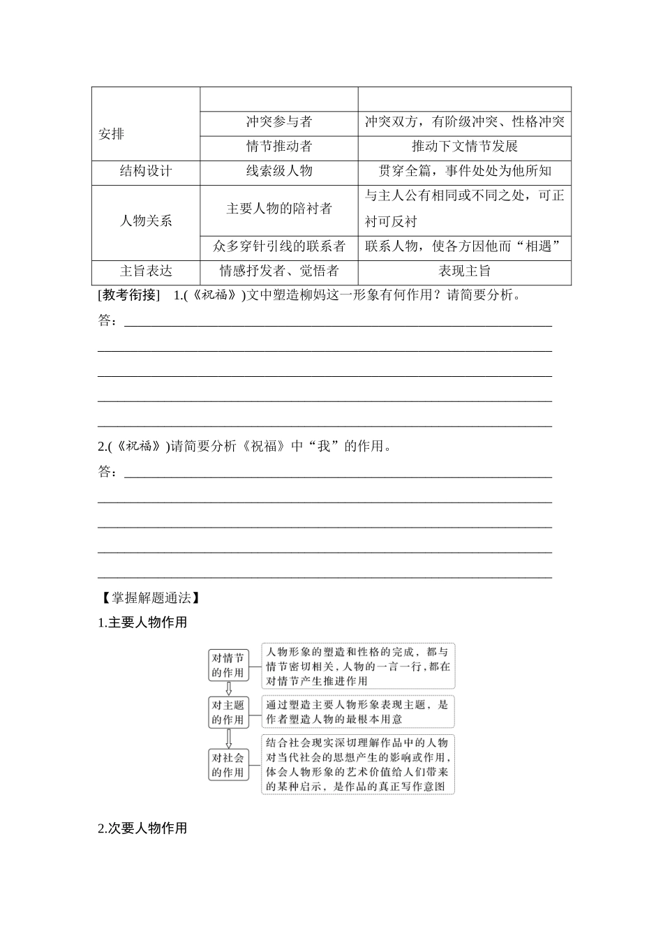 2026版创新设计高考总复习语文部编版学生用-学案68　分析人物形象、物象、个像和群像的作用——形神兼析，“人”“物”共赏.docx_第2页