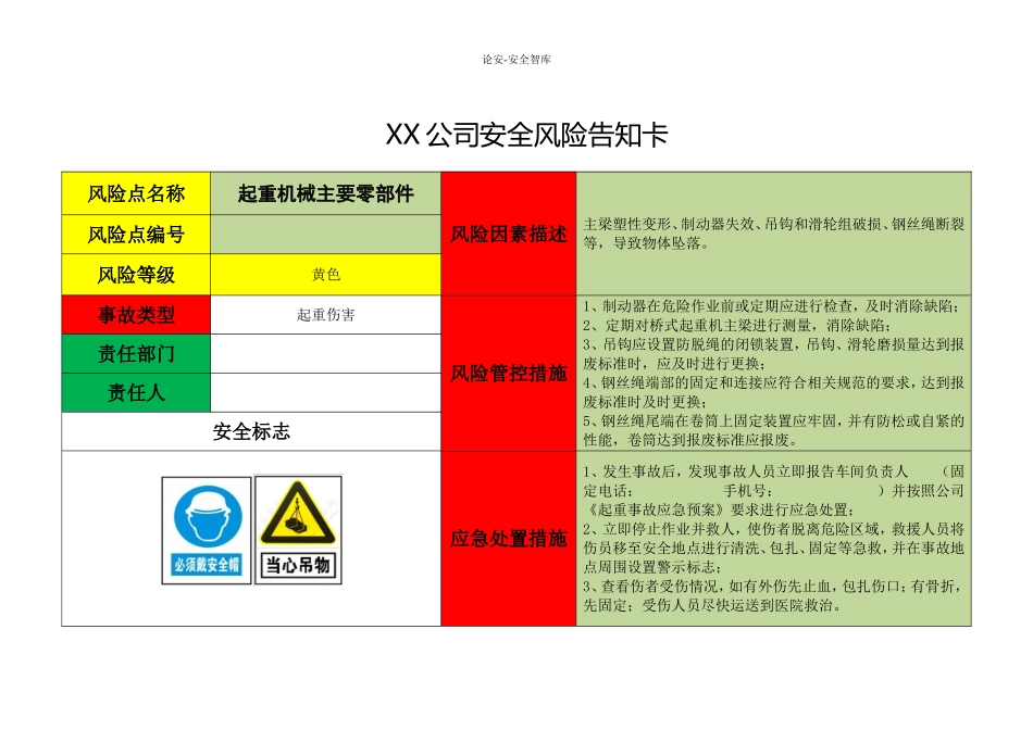 一般工贸公司风险告知卡.doc_第1页