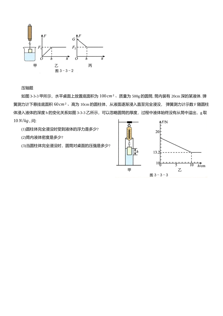 2025年中考物理复习压轴题专项练习--浮 力(含解析）(1).docx_第3页