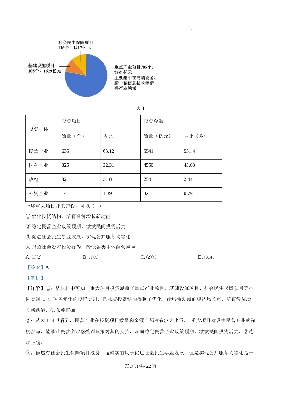 精品解析：2025年山东高考政治试题（解析版）.docx_第3页