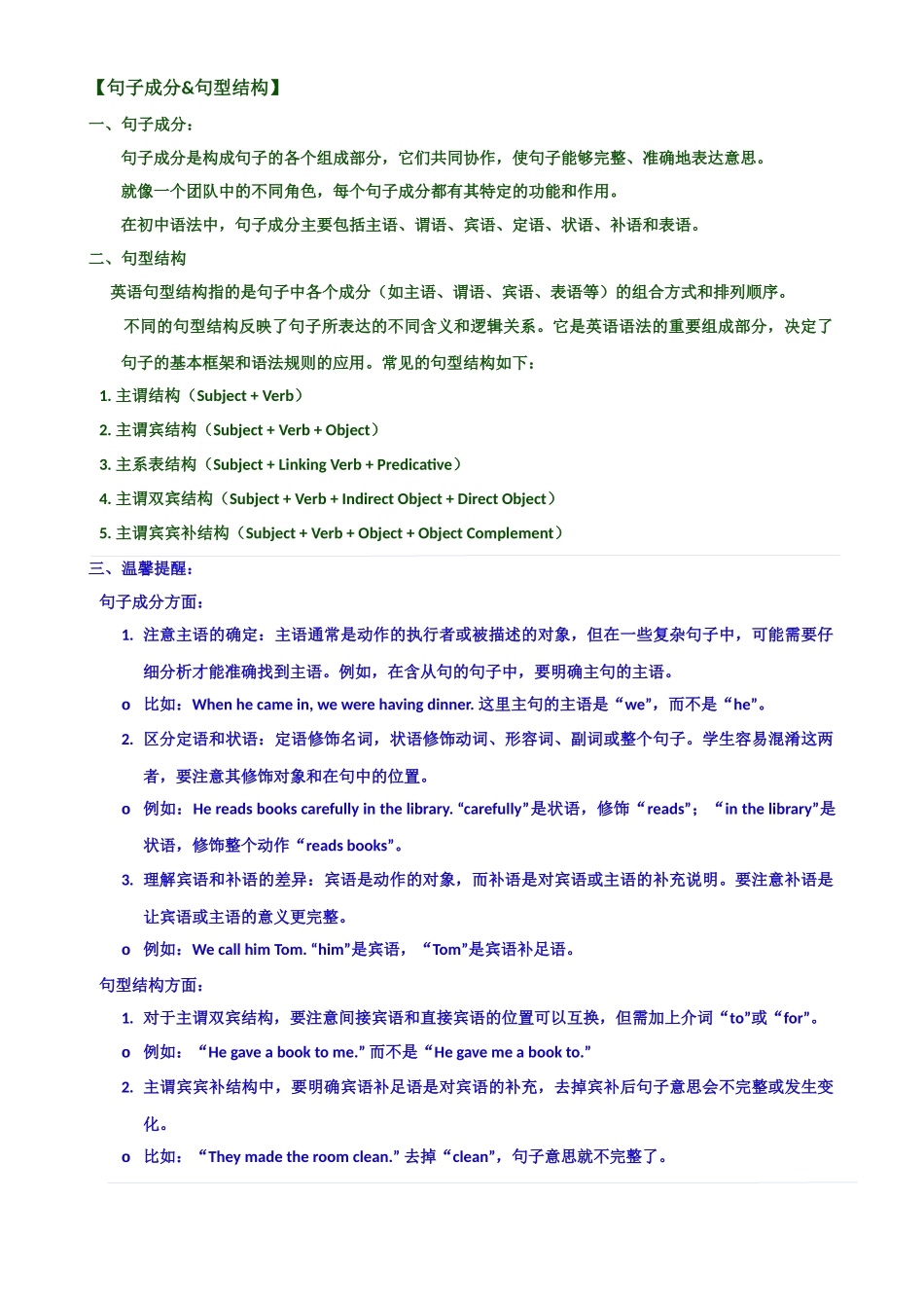 专题 J-11&12【简语法-单选题专练】句子成分&句型结构 2025年中考英语最新讲解+练习题汇编（全国通用）(1).docx_第1页