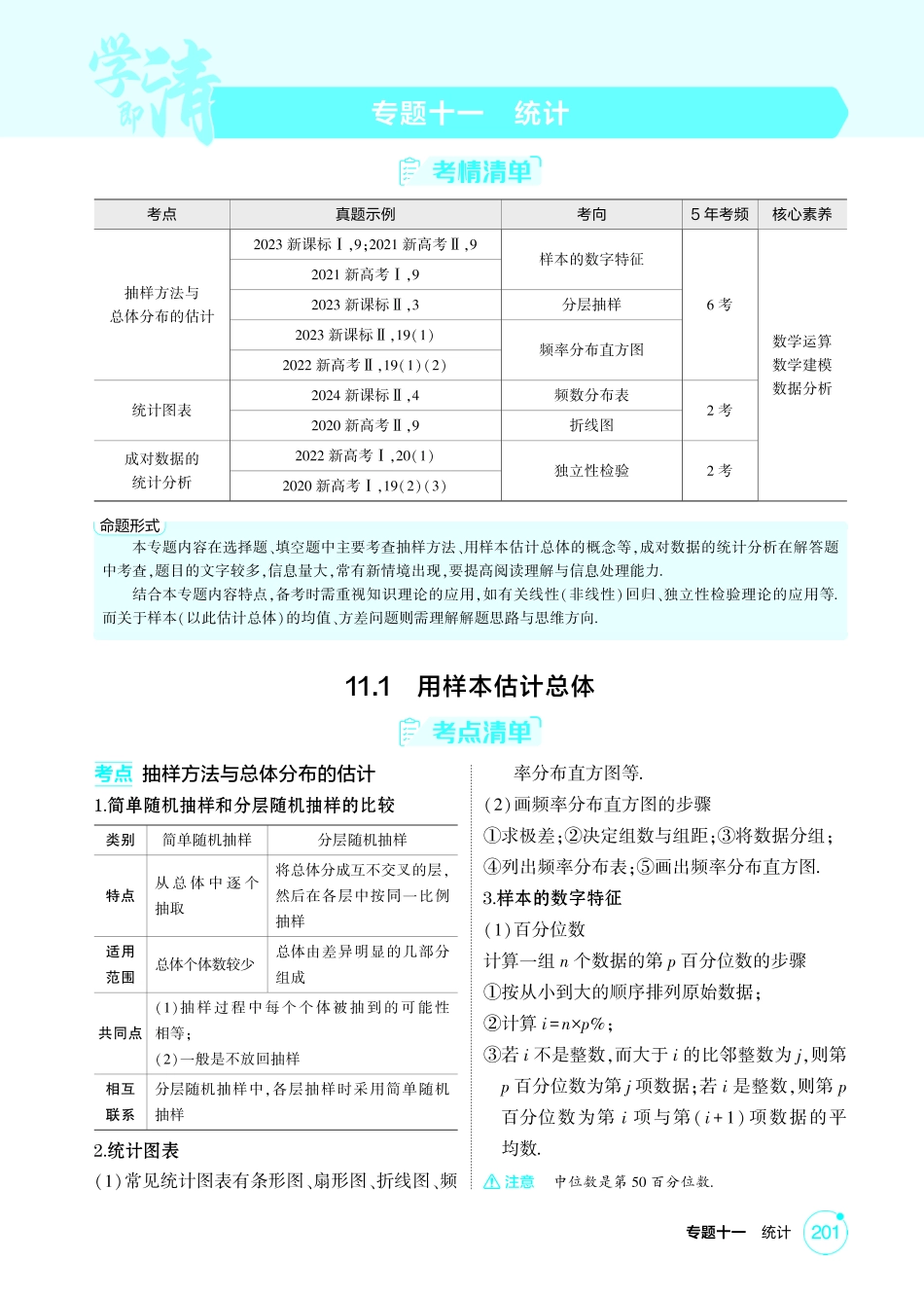2026版53高考总复习A版数学11 1  用样本估计总体.pdf_第1页