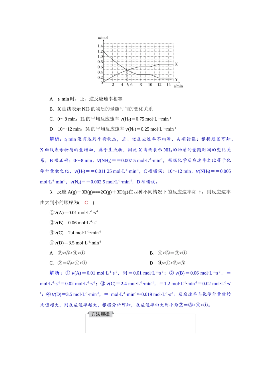 2026版红对勾一轮复习讲与练高考化学第八章　第36讲　化学反应速率.docx_第3页