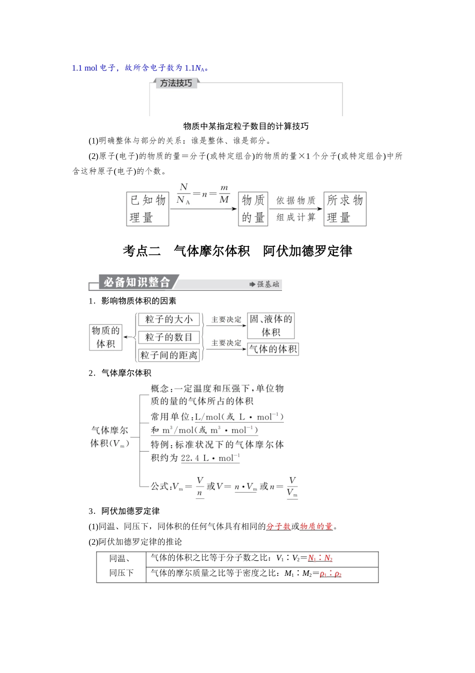 2026版红对勾一轮复习讲与练高考化学第二章  第6讲　物质的量　气体摩尔体积.docx_第3页