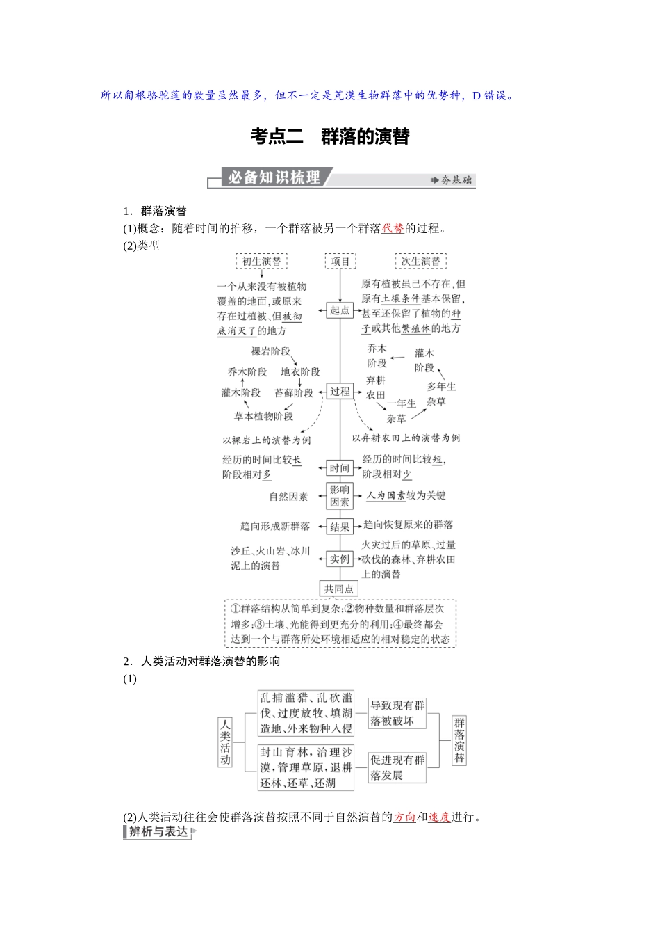 2026版红对勾一轮复习讲与练高考生物模块四　第九单元　第46课时　群落的主要类型及演替.docx_第3页