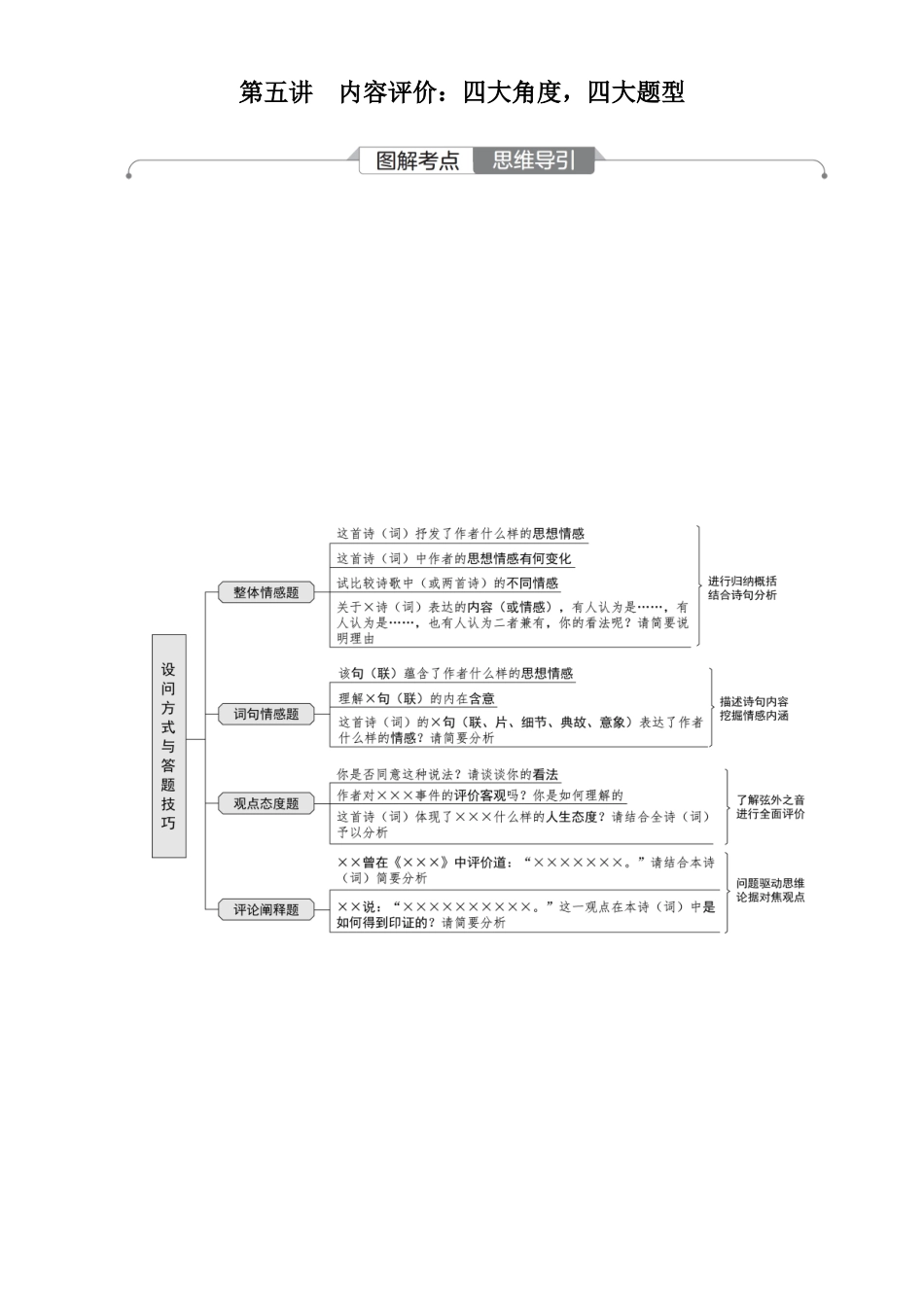 2026版红对勾一轮复习讲与练高考语文06.第五讲　内容评价：四大角度，四大题型.docx_第1页
