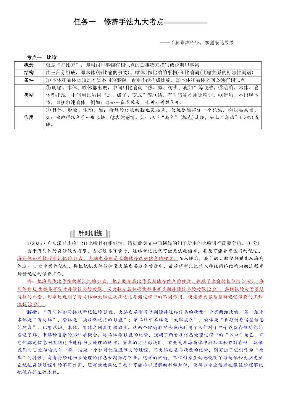 2026版红对勾一轮复习讲与练高考语文06.第五讲　正确运用常见的修辞手法.docx_第2页
