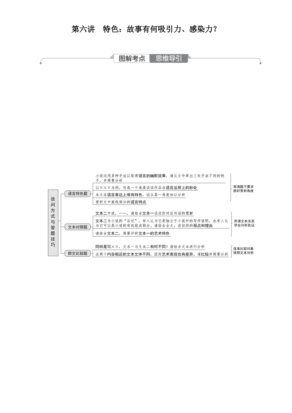 2026版红对勾一轮复习讲与练高考语文07.第六讲　特色：故事有何吸引力、感染力？.docx_第1页