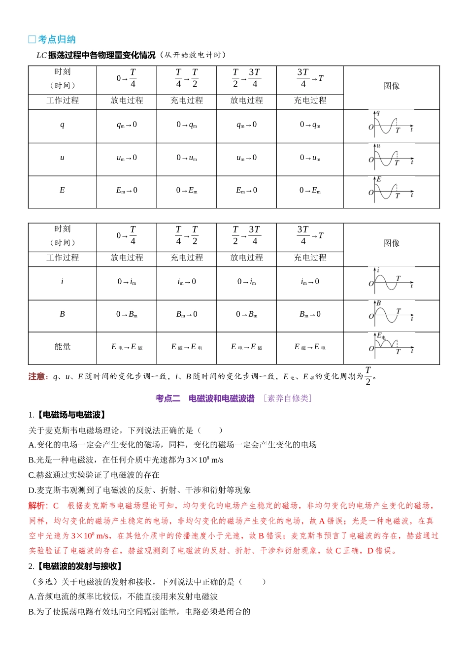 2026版三维设计一轮高中总复习物理通用版-第69课时　电磁振荡与电磁波　[双基落实课].docx_第3页
