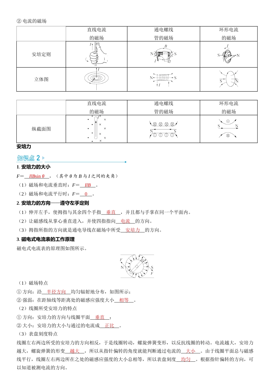 2026版三维设计一轮高中总复习物理通用版教师用-第1讲　磁场及其对电流的作用.docx_第2页