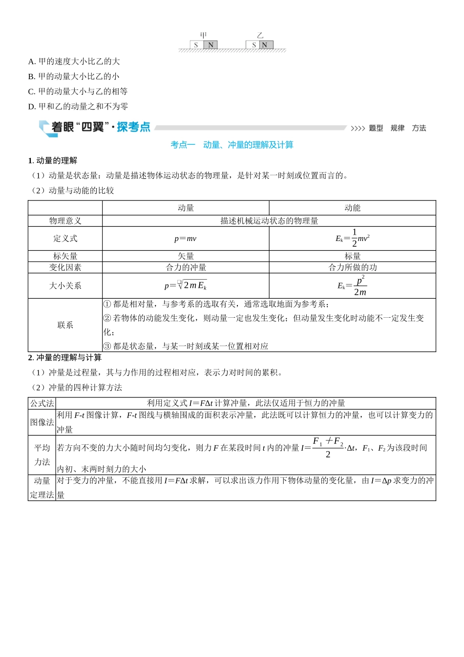2026版三维设计一轮高中总复习物理通用版学生用-第1讲　动量定理.docx_第2页