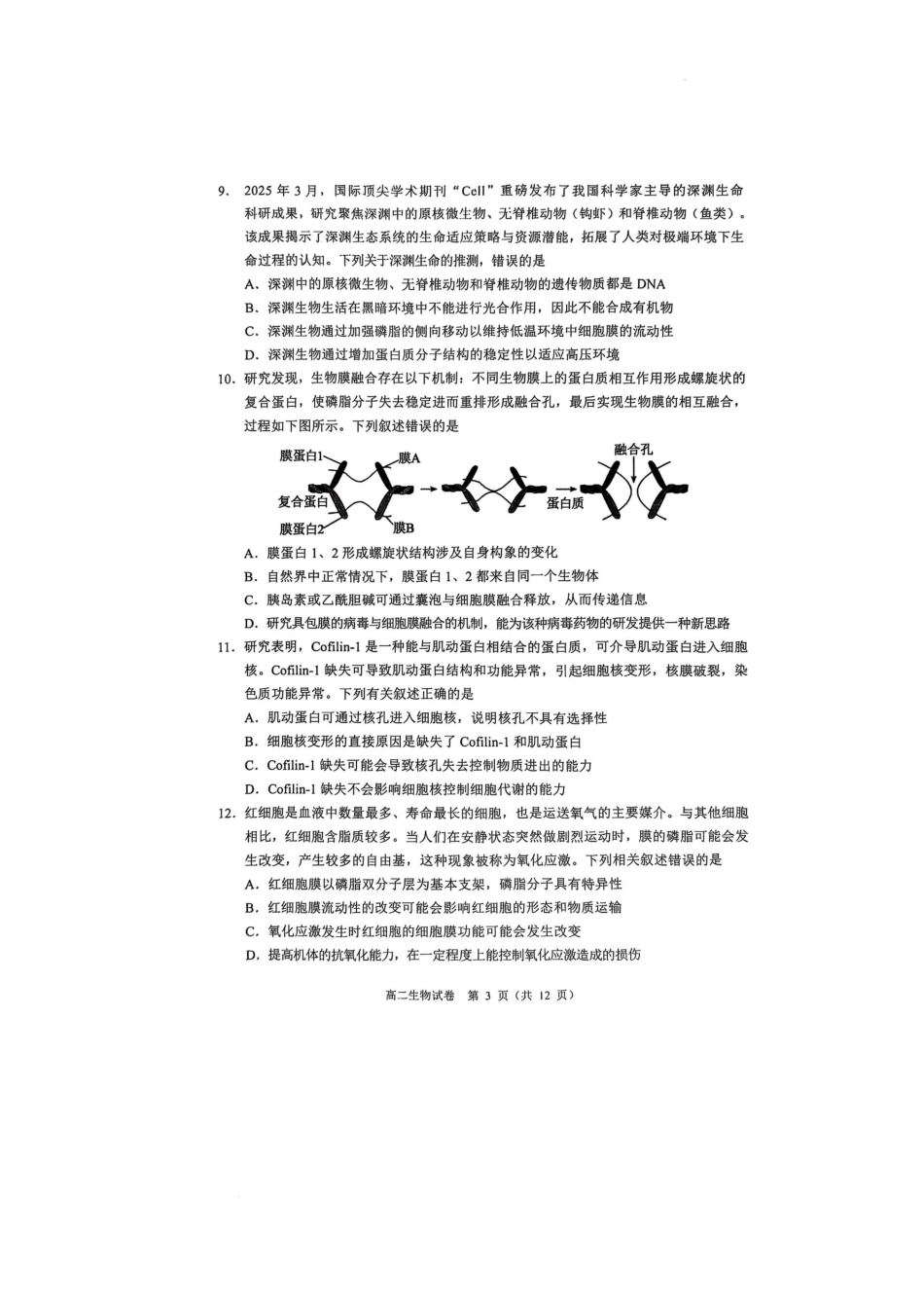 广东省大湾区2024-2025学年高二下学期7月期末考试生物试题.pdf_第3页