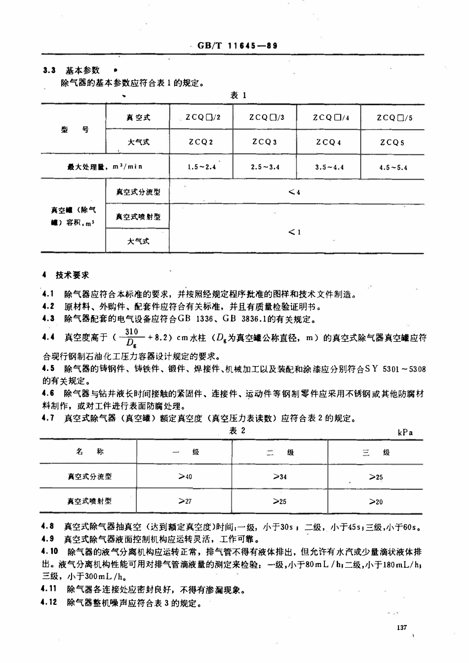 GBT 11645-1989 钻井液除气器.pdf_第2页