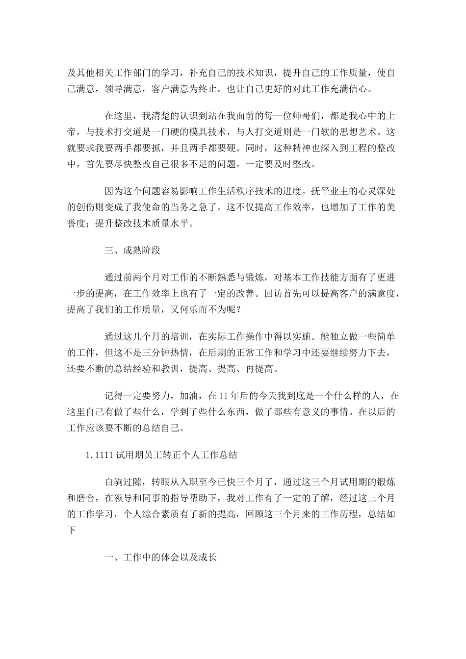试用期员工转正个人工作总结【5篇】.docx_第2页
