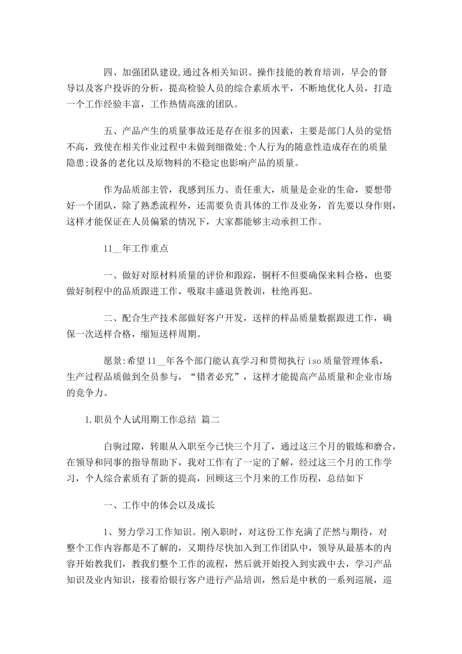职员个人试用期工作总结精选10篇2.docx_第2页