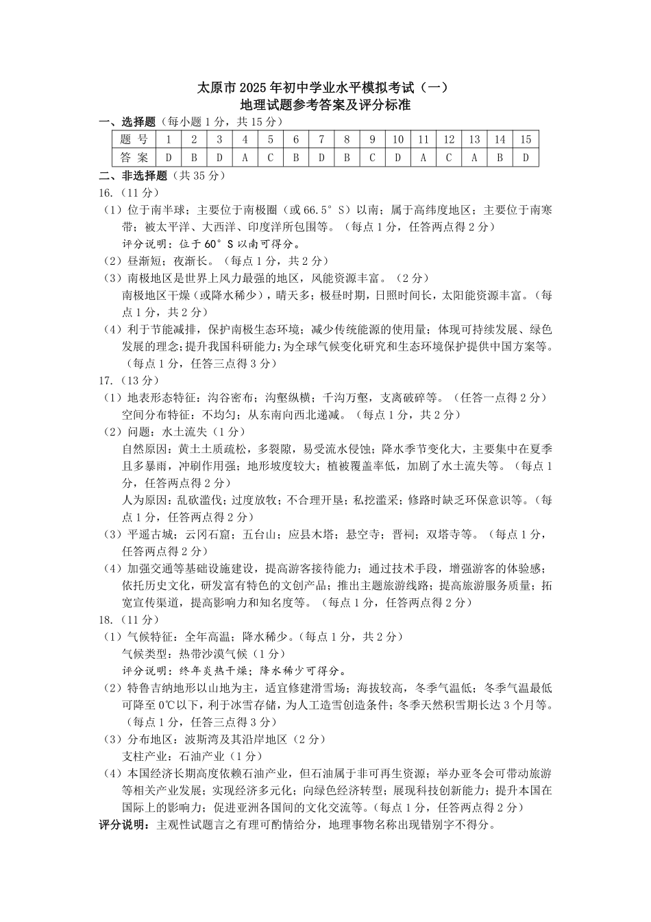 2025七年级下册人教版期中地理试题真题（答案）.pdf_第1页