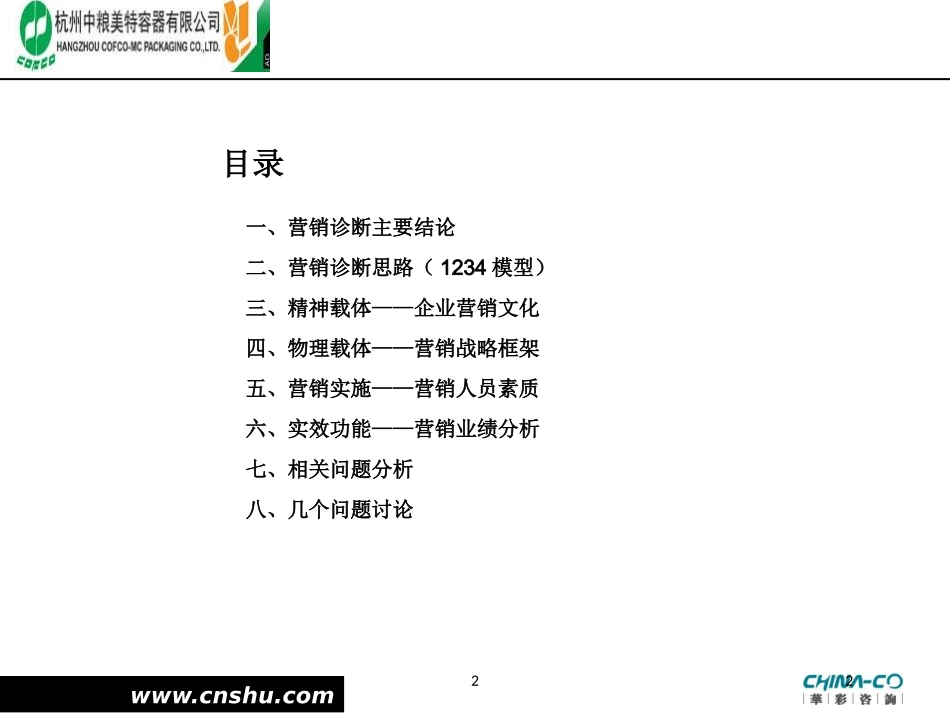 公司营销管理现状诊断报告培训课件.pptx_第2页